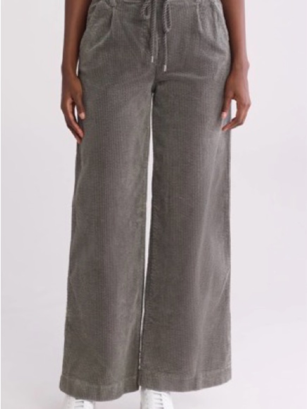 Democracy Wide-Leg Corduroy Pants in green 12